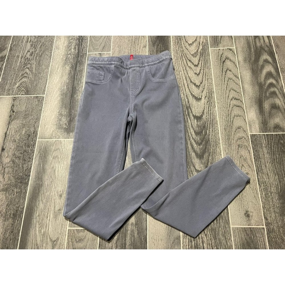 Spanx Womens Sz M Cropped Indigo Knit Leggings Jeggings Blue Tide 20019R